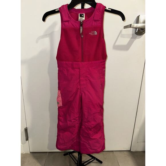 The North Face Girls Bibs PINK Snow Ski‎ Toddler Hyvent Insulated EZ Grow 3T - Picture 1 of 13